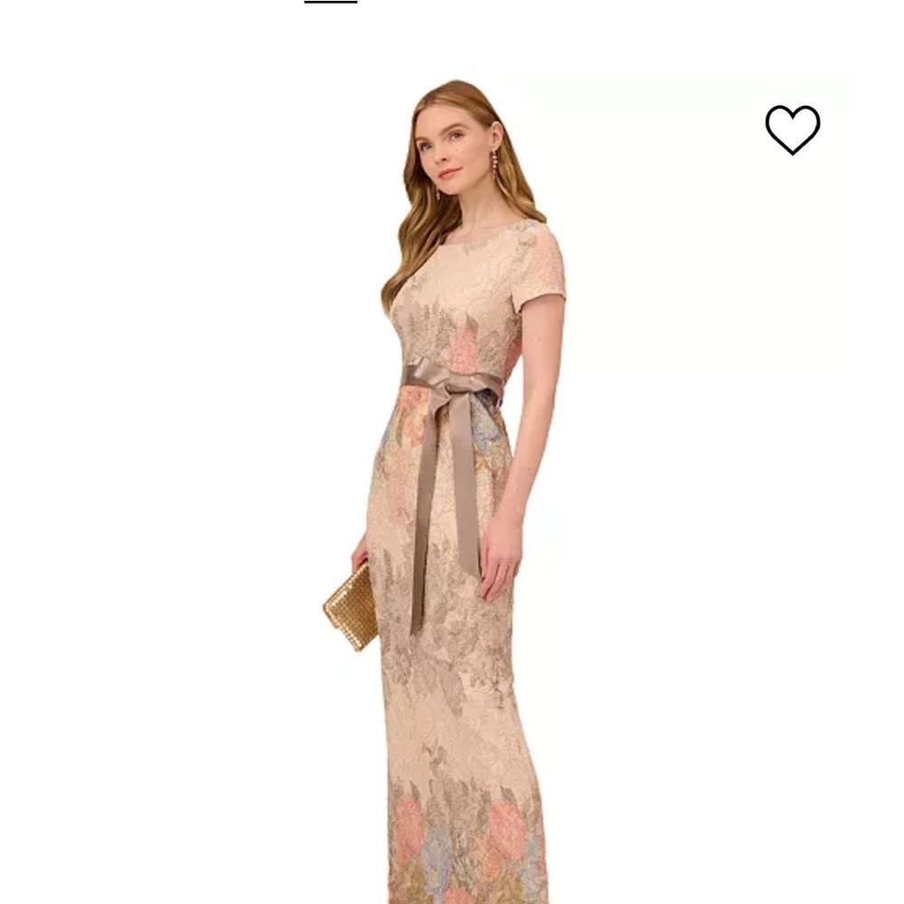NWT Adrianna Papell Floral Short Sleeve Column Dress